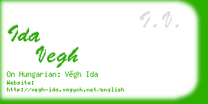 ida vegh business card